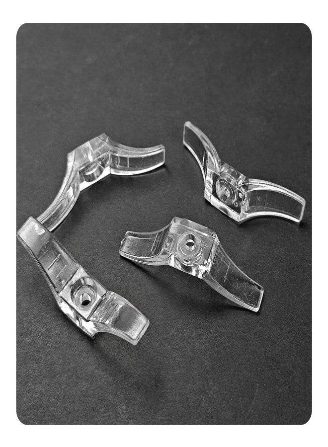 Runseaway 12PCS Blind Cord Cleats, Clear Plastic Safety Cord Winders with Screws, Transparent Window Drapery Rope Cleats for Home Office Blinds Curtains Sun Shades - Image 3